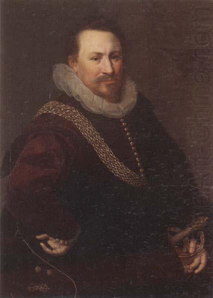 unknow artist Portrait of a Gentleman,half-length,wearing a crimson jacket,with a black mantle china oil painting image